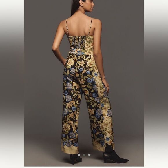FARM Rio x Anthropologie Square-Neck Floral Jumpsuit - Picture 2 of 3